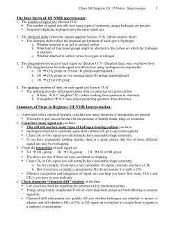 H-NMR Notes