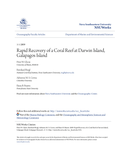 Rapid Recovery of a Coral Reef at Darwin Island, Galapagos Island
