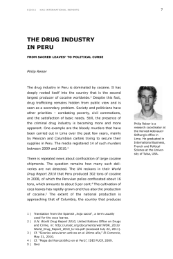 The Drug Industry in Peru - Konrad-Adenauer