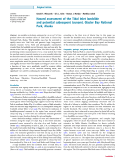 Hazard assessment of the Tidal Inlet landslide and potential