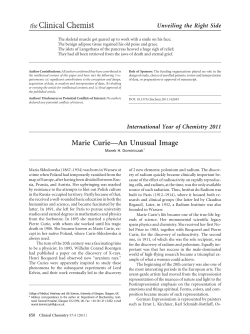 Marie Curie&mdash;An Unusual Image