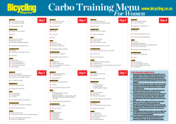 Carbo Training Menu