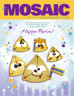 MTC has great pleasure in presenting the MOSAIC`S Holiday Guide
