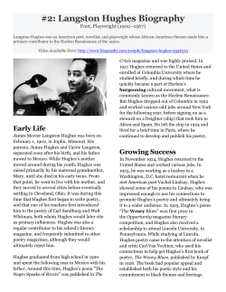 Article 2 Langston Hughes Biography