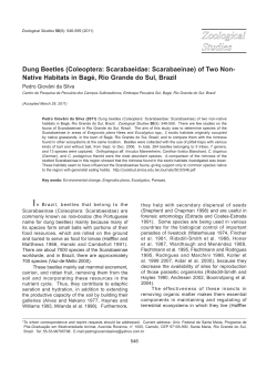 Dung Beetles (Coleoptera: Scarabaeidae: Scarabaeinae) of Two