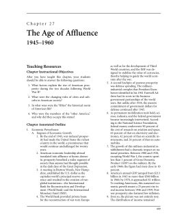 Chapter 27 The Age of Affluence