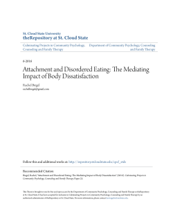 Attachment and Disordered Eating: The Mediating Impact of Body