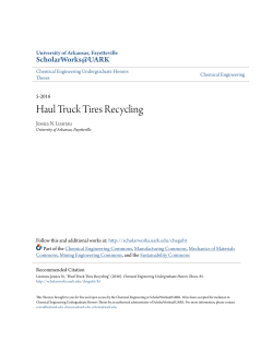 Haul Truck Tires Recycling - ScholarWorks@UARK