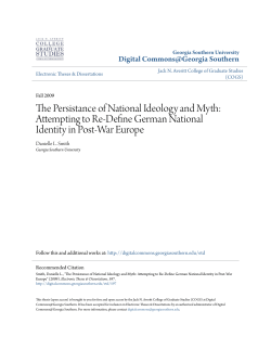 The Persistance of National Ideology and Myth
