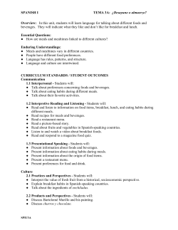 Unit 3A - Desayuno o almuerzo?