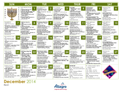 December 2014 - Allegro Senior Living