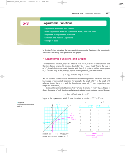 5-3 Logarithmic Functions