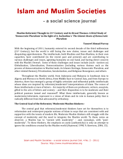 Muslim Reformist Thought in 21st Century and its Broad Themes: A