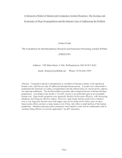 A Interactive Model of Human and Companion Animal Dynamics