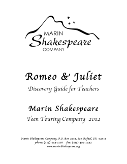 2012 Romeo and Juliet, Teen Touring Company