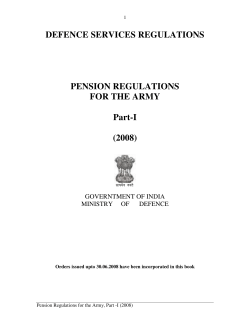 Pension Regulation for the Army (2008) Part