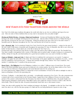 New Year`s Eve food traditions from around the world