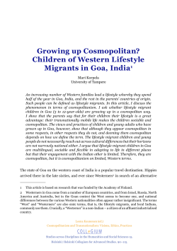 Growing up Cosmopolitan? Children of Western Lifestyle