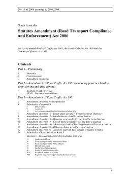 (Road Transport Compliance and Enforcement) Act 2006