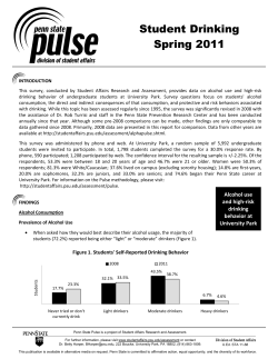 Student Drinking Survey - Penn State Student Affairs