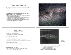 Newtonian Universe Milky Way - University of Texas Astronomy