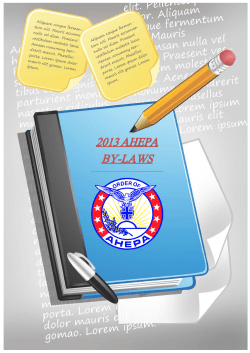 2013 AHEPA BY-LAWS