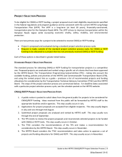CMAQ/RSTP PROJECT SELECTION PROCESS STEPS Attachment