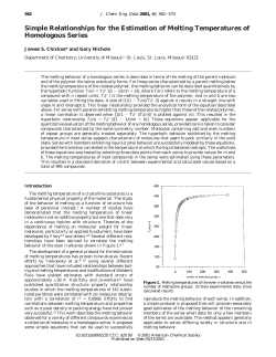 Simple Relationships for the Estimation of Melting Temperatures of