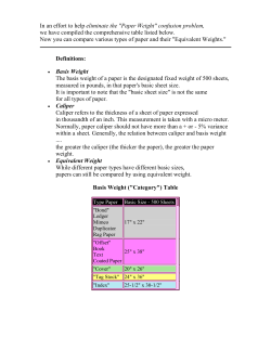 Paper Weight - Bottomline Ink