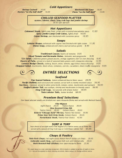 entr&eacute;e selections - Westgate Resorts