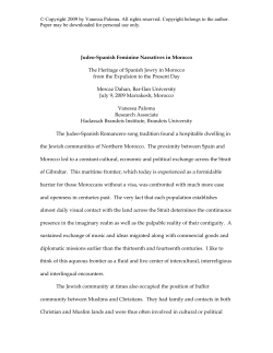 Judeo-Spanish Feminine Narratives in Morocco