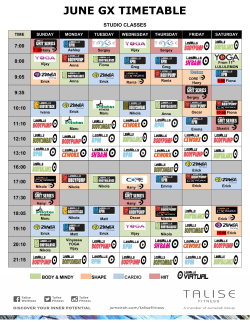 june gx timetable