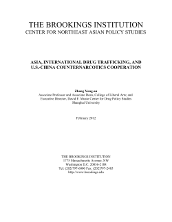 Asia international drug trafficking and U.S.-China