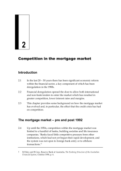 Chapter 2: Competition in the mortgage market