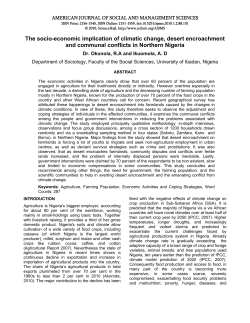 The socio-economic implication of climatic change, desert