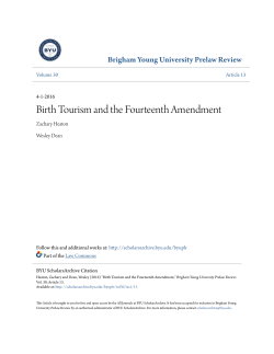 Birth Tourism and the Fourteenth Amendment
