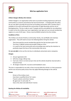 Mini bus application form