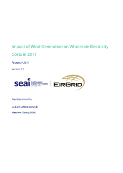 Impact of Wind Generation on Wholesale Electricity Costs in