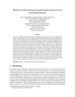 Mobile Cell Data Structure Quality Improvement for User Positioning