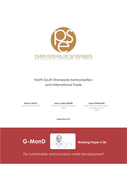 North-South Standards Harmonization and International Trade