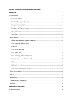 Australian Trade Mark Search familiarisation information