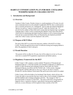 habitat conservation plan for red- cockaded woodpeckers in collier