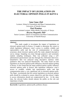the impact of legislation on electoral opinion polls in kenya