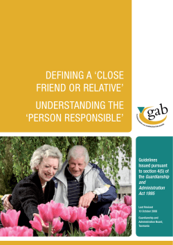 DEFINING A `CLOSE FRIEND OR RELATIVE` UNDERSTANDING