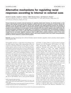 Alternative mechanisms for regulating racial responses according to