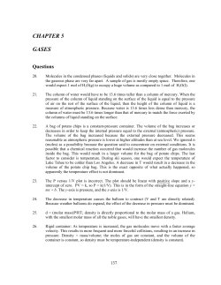 CHAPTER 5 GASES