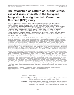 The association of pattern of lifetime alcohol use