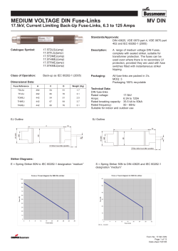 MEDIUM VOLTAGE DIN Fuse-Links MV DIN