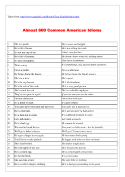 Almost 600 Common American Idioms