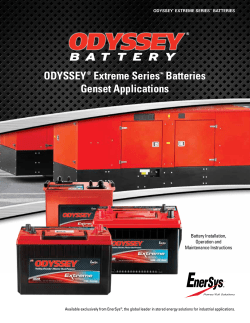 ODYSSEY&reg; Extreme Series&trade; Batteries Genset